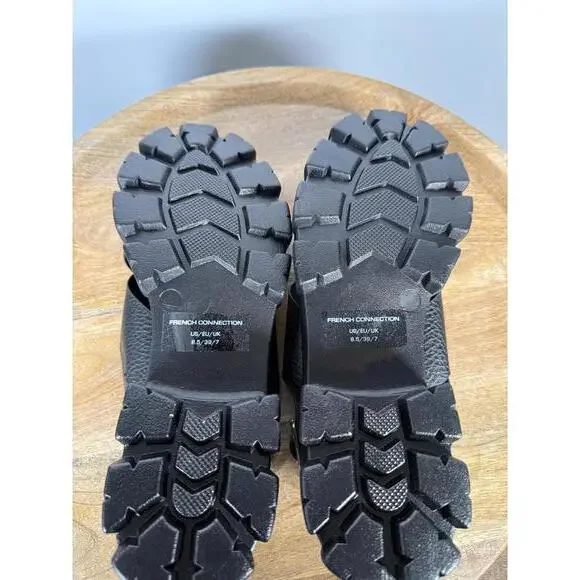 French Connection Black Chunky Platform Sandals Women’s US Size 8.5 NWB - Picture 4 of 12